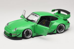 Porsche 911 993 RWB Зелен Gun Grey Wheels AUTOart 1:18 78151 Композит — снимка 2 от 8