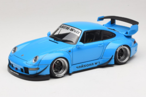 Porsche 911 993 RWB Небесно Синьо Gun Grey Wheels AUTOart 1:18 78152 Композит