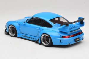 Porsche 911 993 RWB Небесно Синьо Gun Grey Wheels AUTOart 1:18 78152 Композит — снимка 7 от 8