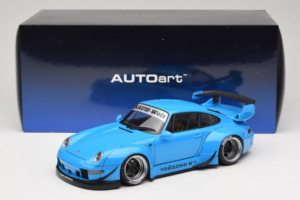 Porsche 911 993 RWB Небесно Синьо Gun Grey Wheels AUTOart 1:18 78152 Композит — снимка 8 от 8