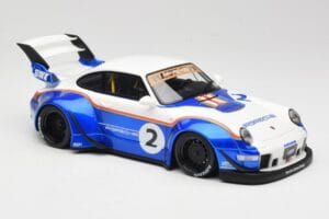 Porsche 911 993 RWB X Liberty Walk Бял Със Синьо GT Spirit 1:18 GT530 Смола — снимка 4 от 8