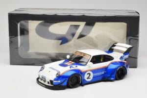 Porsche 911 993 RWB X Liberty Walk Бял Със Синьо GT Spirit 1:18 GT530 Смола — снимка 8 от 8