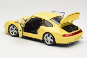 Porsche 911 993 Turbo S Жълт UT Models 1:18 27836 Метал — снимка 5 от 8