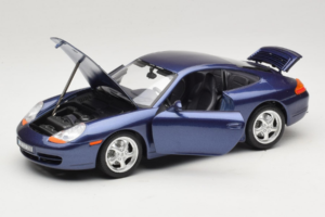 Porsche 911 996 Carrera Синьо Bburago 1:18 WAP02100897 Метал — снимка 2 от 8