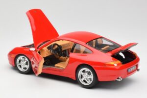Porsche 911 996 Carrera Червен Bburago 1:18 3385 Метал — снимка 5 от 8