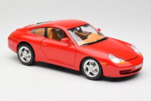 Porsche 911 996 Carrera Червен Bburago 1:18 3385 Метал — снимка 6 от 8