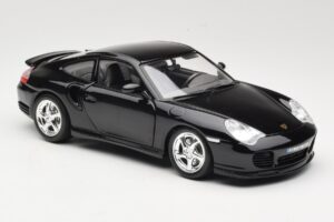 Porsche 911 996 Turbo Черен Bburago 1:18 18-12030 Метал — снимка 6 от 8