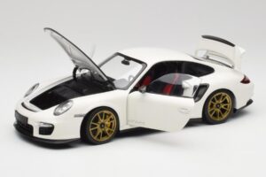 Porsche 911 997 GT2 RS Бял & Златен Джанти Minichamps 1:18 100069406 Метал — снимка 2 от 8