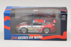 Porsche 911 997 GT3 RSR #80 J. Bergmeister / S. Neiman / D. Law 24 Hours of Le Mans 2009 Minichamps 1:43 400096980 Метал — снимка 4 от 4