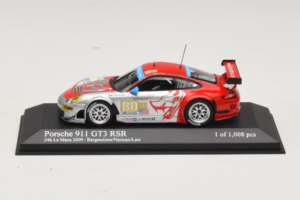 Porsche 911 997 GT3 RSR #80 J. Bergmeister / S. Neiman / D. Law 24 Hours of Le Mans 2009 Minichamps 1:43 400096980 Метал