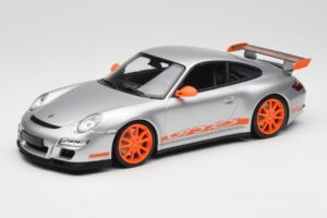 Porsche 911 997.1 GT3 RS Сребрист с Оранжеви Джанти Minichamps 1:18 155062120 Метал