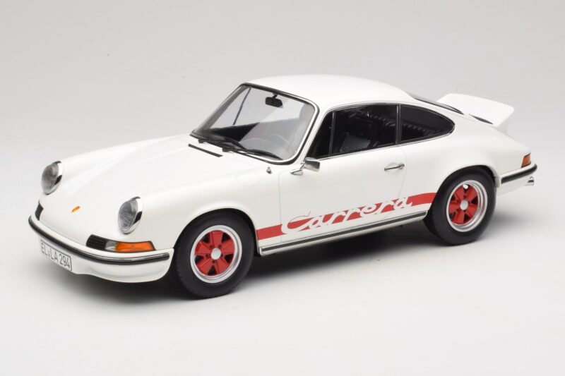 Porsche 911 Carrera RS 2.7 Grand Prix White With Red Norev 1:12 127514 Метал