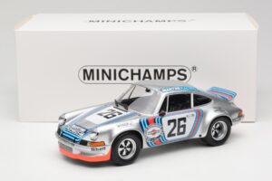 Porsche 911 Carrera RSR Group 4 GT #26 Martini Racing H. Muller / G. van Lennep GT Class Winner 1000 km Dijon 1973 Minichamps — снимка 6 от 6