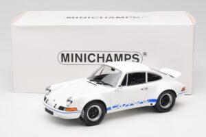 Porsche 911 Carrera RSR Group 4 GT Бял & Син 1973 Minichamps 1:18 107065020 Метал — снимка 6 от 6