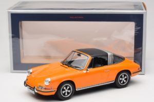 Porsche 911 T Targa Оранжев Norev 1:18 187220 Метал — снимка 8 от 8