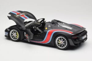 Porsche 918 Spyder Weissach Package Matt Black With Martini Stripes Minichamps 1:18 110062445 Метал — снимка 5 от 8