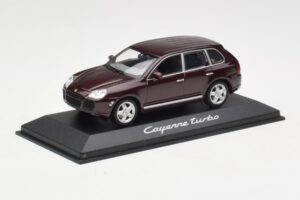 Porsche Cayenne 955 Turbo Тъмночервен Minichamps 1:43 WAPC2000113 Метал — снимка 2 от 4