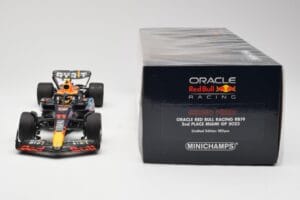 Red Bull Racing RB19 #11 S. Perez 2nd Place Miami GP 2023 Minichamps 1:18 110230511 Метал — снимка 6 от 6