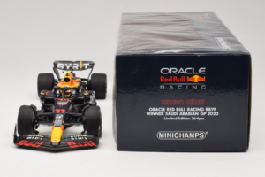 Red Bull RB19 #11 S. Perez Oracle Red Bull Racing Saudi Arabian Grand Prix Winner 2023 Minichamps 1:18 110230111 Смола — снимка 6 от 6