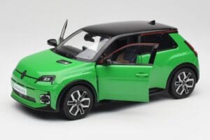 Renault 5 E-Tech Electric Pop Зелен & Черен Norev 1:18 185502 Метал — снимка 2 от 8