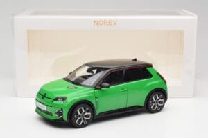Renault 5 E-Tech Electric Pop Зелен & Черен Norev 1:18 185502 Метал — снимка 8 от 8
