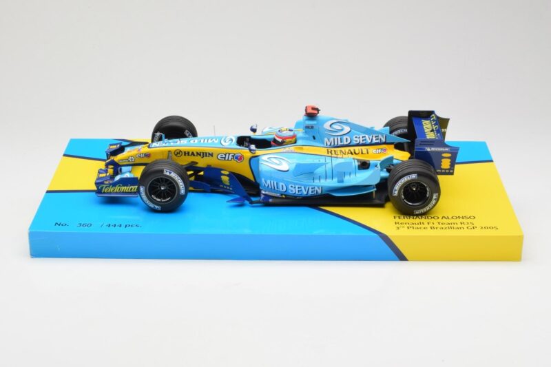Renault R25 #5 F. Alonso 2nd Place British GP 2005 Minichamps 1:18 147051105 Метал