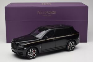 Rolls-Royce Cullinan Черен С Gold Coachline & Shadow Wheels OEM 1:18 028-15A Метал — снимка 8 от 8