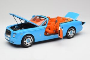 Rolls-Royce Phantom Drophead Coupe Powder Синьо Kyosho 1:18 08871BL Метал — снимка 2 от 10