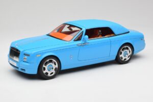 Rolls-Royce Phantom Drophead Coupe Powder Синьо Kyosho 1:18 08871BL Метал — снимка 3 от 10