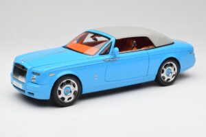 Rolls-Royce Phantom Drophead Coupe Powder Синьо Kyosho 1:18 08871BL Метал — снимка 4 от 10