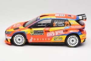 Skoda Fabia Rally2 #25 P. Lopez Rally Monte Carlo 2024 IXO 1:18 18RMC199 Метал — снимка 3 от 6