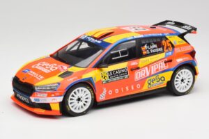 Skoda Fabia Rally2 #25 P. Lopez Rally Monte Carlo 2024 IXO 1:18 18RMC199 Метал