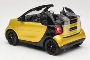 Smart Fortwo 453 Кабриолет Черен И Жълт Norev 1:18 B66960289 Метал — снимка 7 от 8
