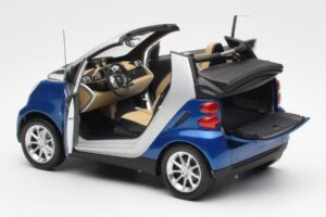 Smart Fortwo W451 Кабриолет Синьо Сребристо Minichamps 1:18 Q0022565V001C80Q00 Метал — снимка 5 от 8