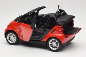 Smart Fortwo W451 Кабриолет Червен Черен Minichamps 1:18 150036333 Метал — снимка 5 от 8