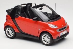 Smart Fortwo W451 Кабриолет Червен Черен Minichamps 1:18 150036333 Метал — снимка 6 от 8