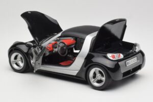 Smart Roadster Черен Bburago 1:18 34099-M1 Метал — снимка 5 от 8