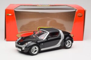 Smart Roadster Черен Bburago 1:18 34099-M1 Метал — снимка 8 от 8
