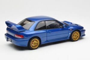 Subaru Impreza 22B Upgraded Version Син Със Златни Джанти AUTOart 1:18 78602 Метал — снимка 3 от 8