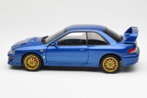 Subaru Impreza 22B Upgraded Version Син Със Златни Джанти AUTOart 1:18 78602 Метал — снимка 4 от 8