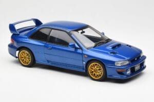 Subaru Impreza 22B Upgraded Version Син Със Златни Джанти AUTOart 1:18 78602 Метал — снимка 6 от 8
