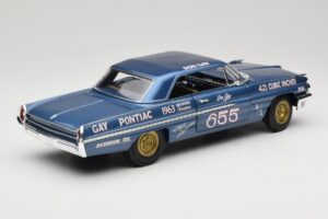Pontiac Catalina Super Duty Super Stock #655 Синьо 1962 Auto World 1:18 AW201/06 Метал — снимка 3 от 8