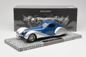 Talbot-Lago T150 C-SS Coupe Син Сребрист Minichamps 1:18 107117122 Смола — снимка 6 от 6