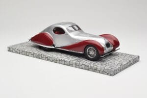 Talbot-Lago T150 C-SS Coupe Сребрист Червен Minichamps 1:18 107117121 Смола — снимка 4 от 6