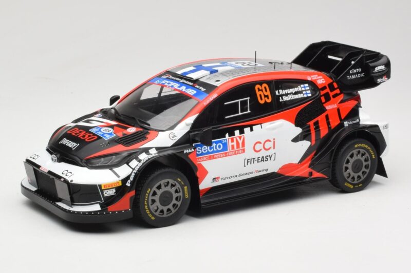 Toyota GR Yaris Rally1 #69 Toyota Gazoo Racing WRT K. Rovanpera / J. Halttunen Rally Finland 2024 IXO 1:18 18RMC218 Метал