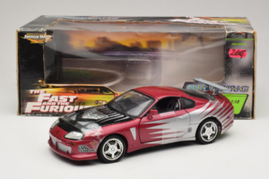 Toyota Supra A80 Fast & Furious Лилав Сребрист ERTL 1:18 33708 Метал — снимка 6 от 6