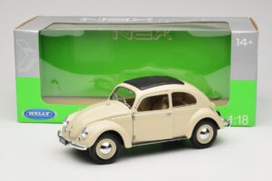 Volkswagen Beetle Type 1 Classic Бял Welly 1:18 18040W Метал — снимка 8 от 8