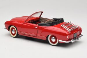 Volkswagen Karmann Ghia Кабриолет Червен Solido 1:18 8058 Метал — снимка 5 от 8