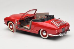 Volkswagen Karmann Ghia Кабриолет Червен Solido 1:18 8058 Метал — снимка 7 от 8
