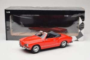 Volkswagen Karmann Ghia Кабриолет Червен Minichamps 1:18 155054030 Метал — снимка 6 от 6